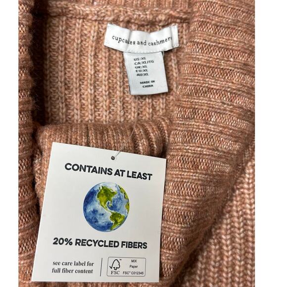 Cupcake And Cashmere Soft Quarter Zip Pullover Knit Sweater Size X Large - Picture 9 of 12